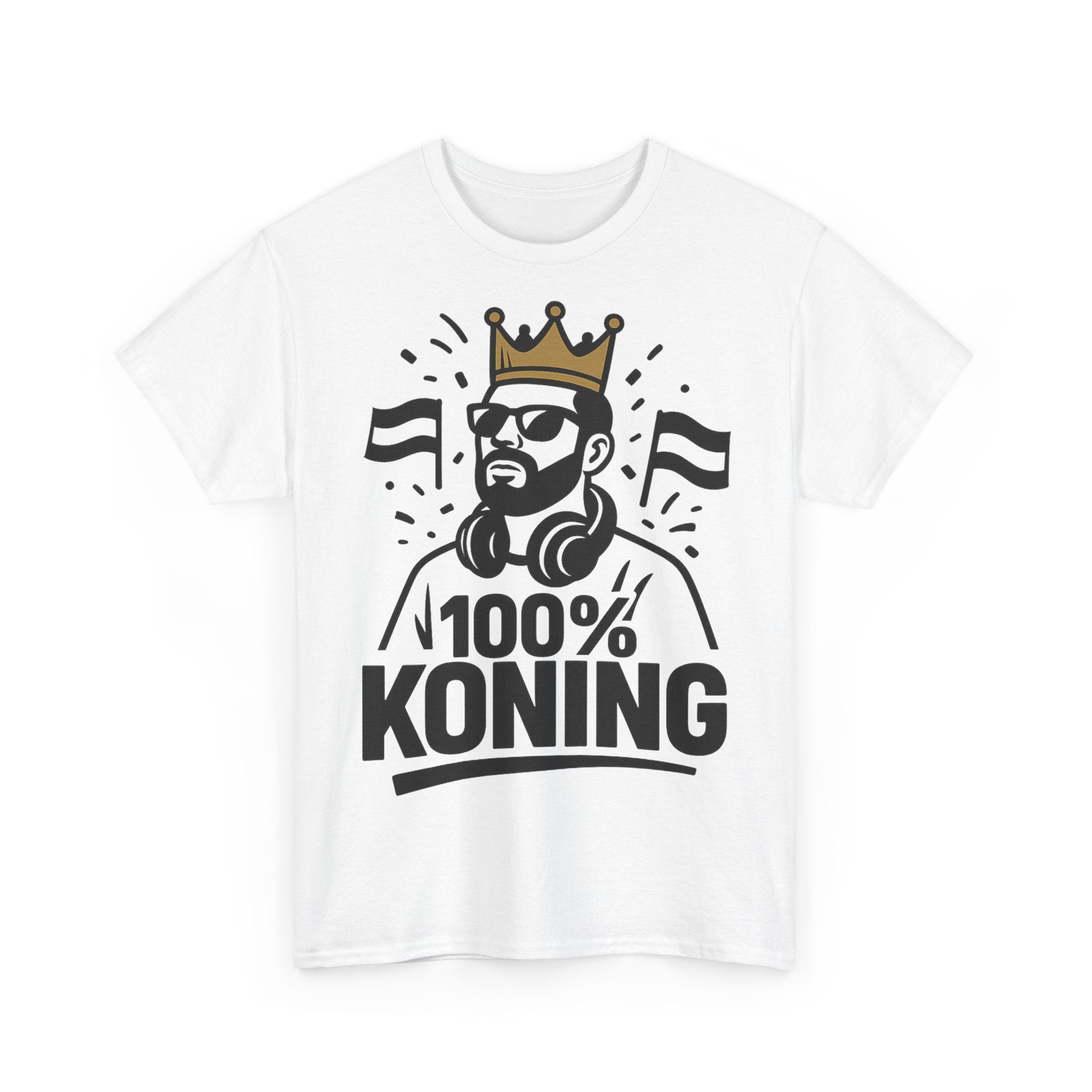 100% KONING – Het Ultieme Koningsdag Shirt voor Mannen - Koning Shirt